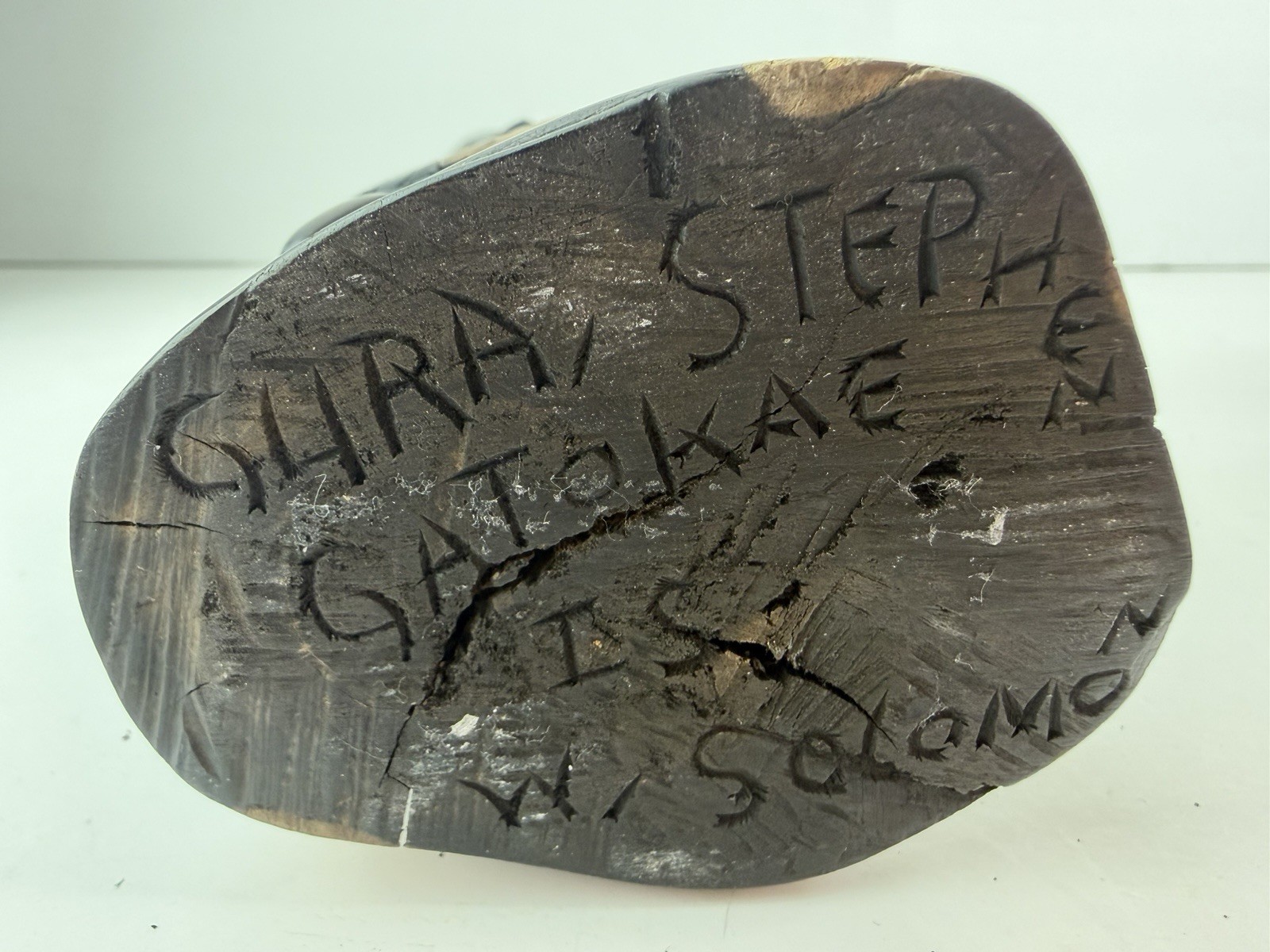 Vintage Hand Carved Solomon Islands Sea Spirit Tower Sculpture Gatokae Island