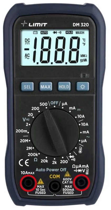 FOR LIMIT 289550006 MULTIMETER LIMIT DM 320