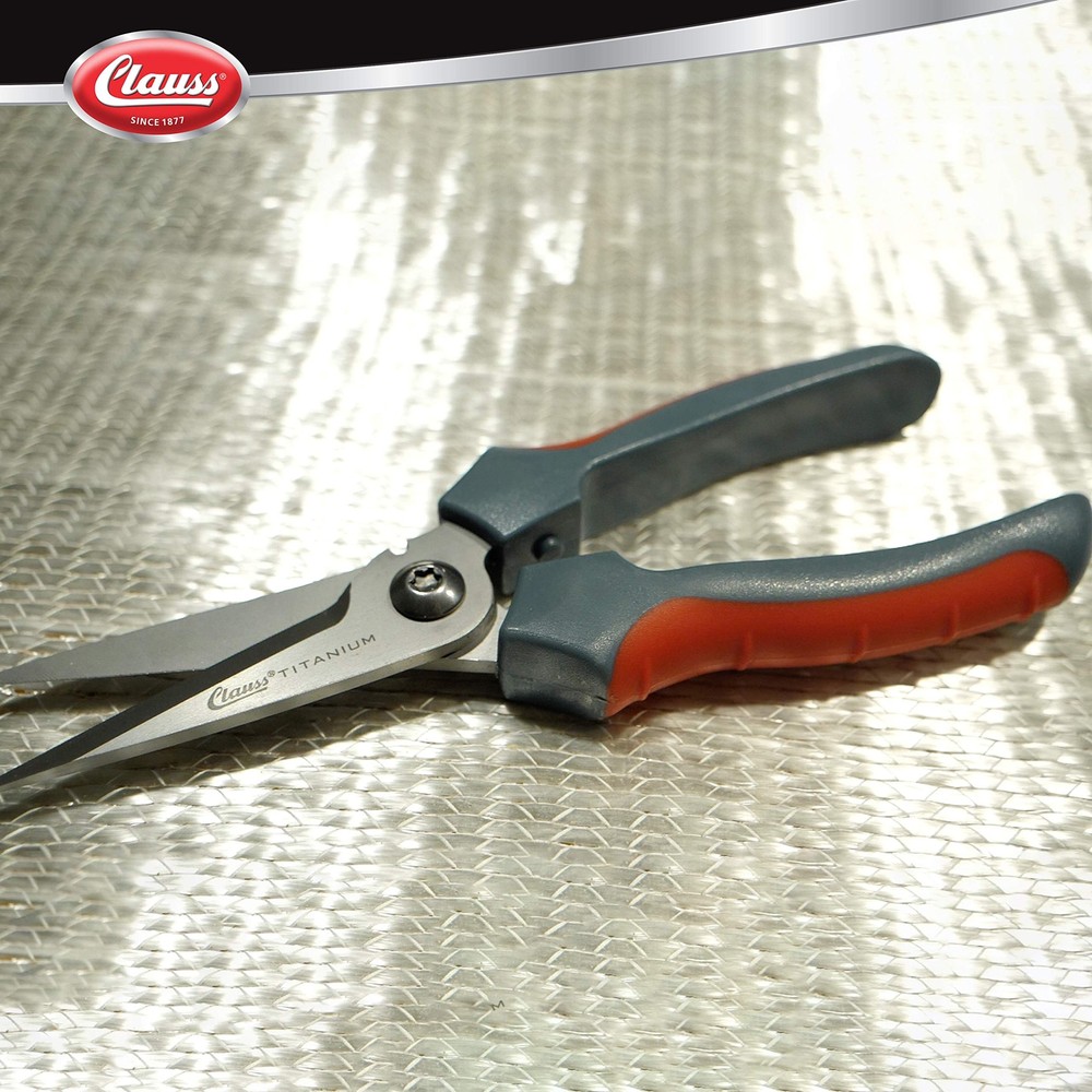 Heavy Duty 8 Inch Grey Scissors with Comfortable Grip and Wire Cutter Function