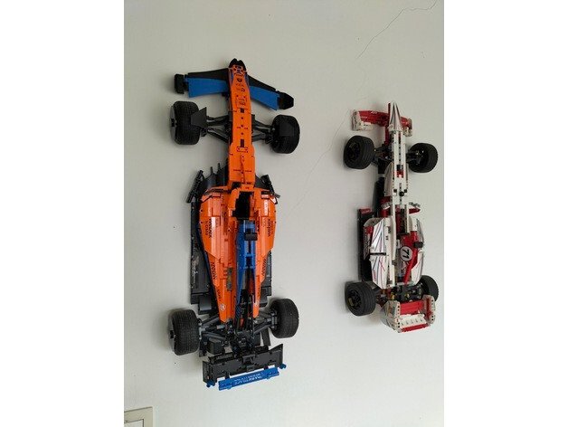 Wall Mount Compatible With Lego Mclaren F1 # 42141 & Grand Prix # 42000