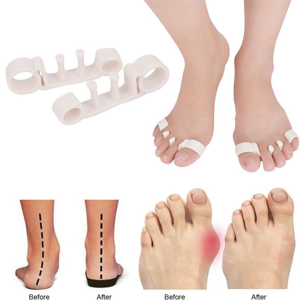 2-4pcs Hallux Valgus Silicone Toe Corrector Separator Spacer Avoid Toe Squeezing