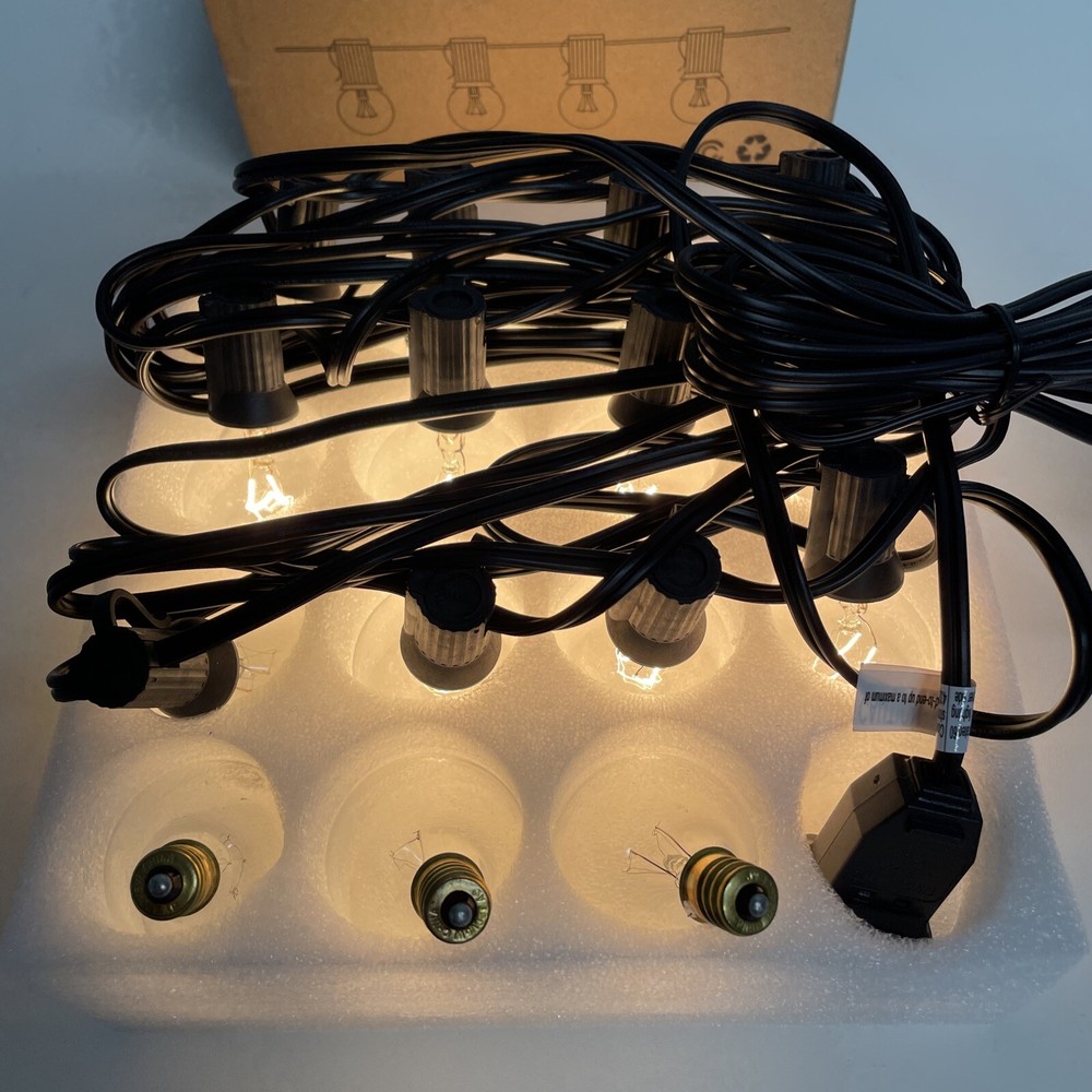Simcasa String Lights G40 25 Foot 1 Pack OPEN (Distressed box) Warm light 12 soc