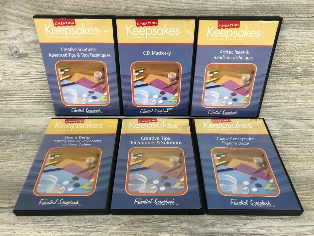 (6) Creating Keepsakes Scrapbook Magazine DVD's The Essential Scrapbook Video