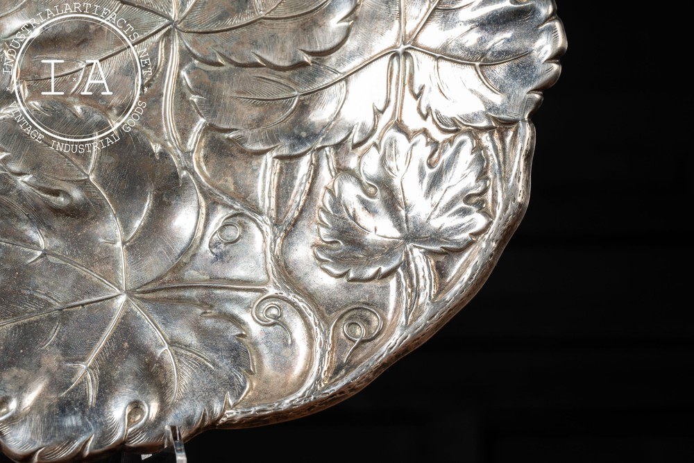 Vintage Gorham Silverplate Grape Leaf Plate