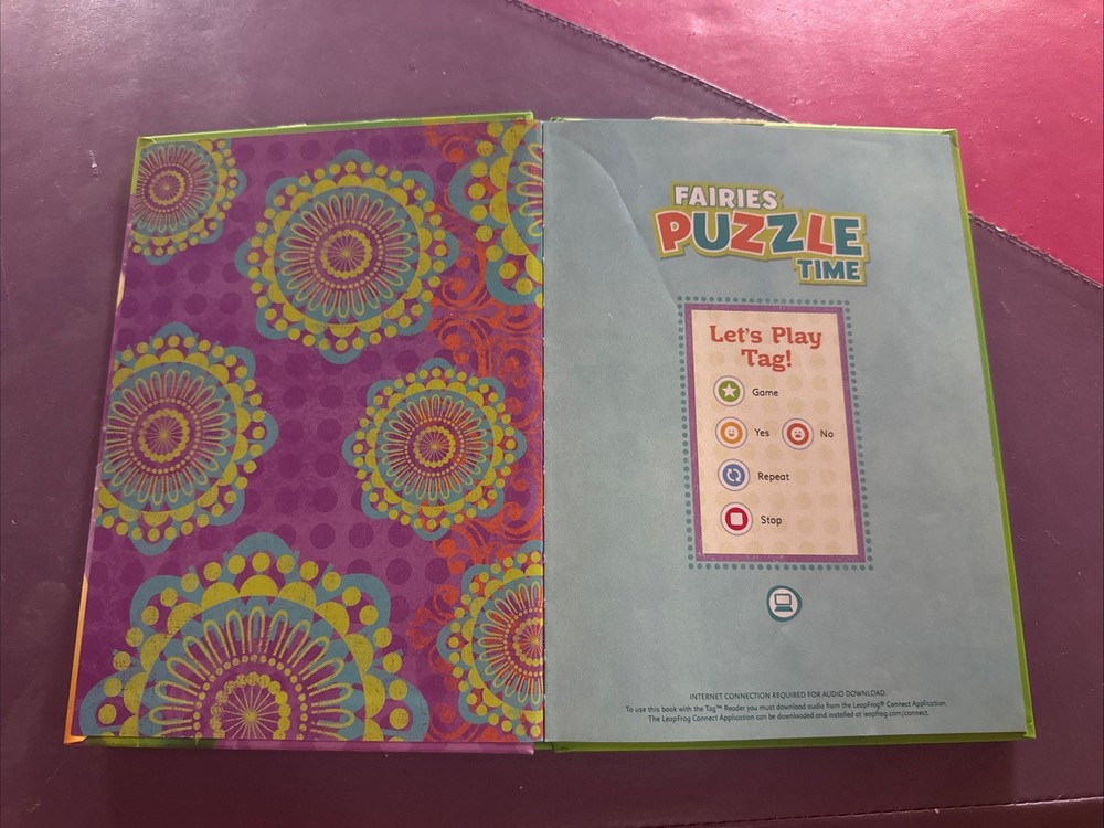 LeapFrog Tag + LeapReader book — DISNEY FAIRIES PUZZLE TIME