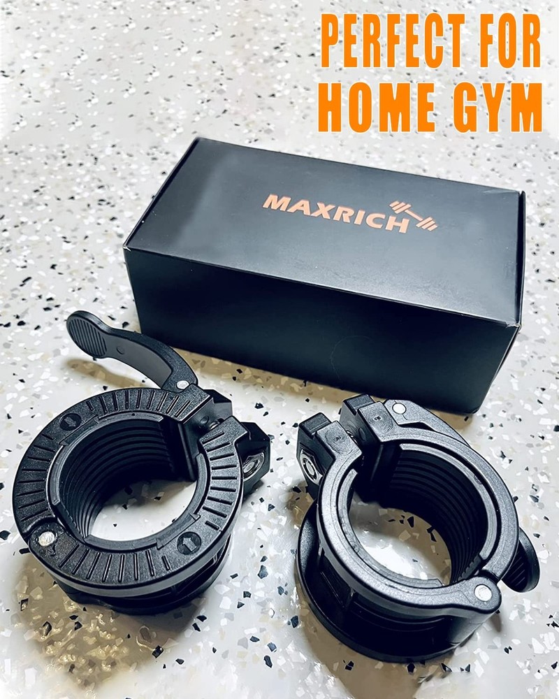 Barbell Clamps 2inch - 2 PCS Adjustable Barbell Clips Quick Release Locking W...