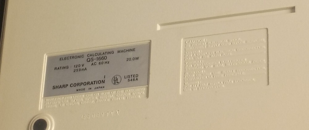 Sharp Compet QS-1660 Printing Calculator Vintage Tested Works