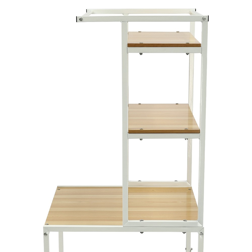 Clothes Drying Rack Stand Over Washer & Dryer Adjustable Storage Shelf Bathroom