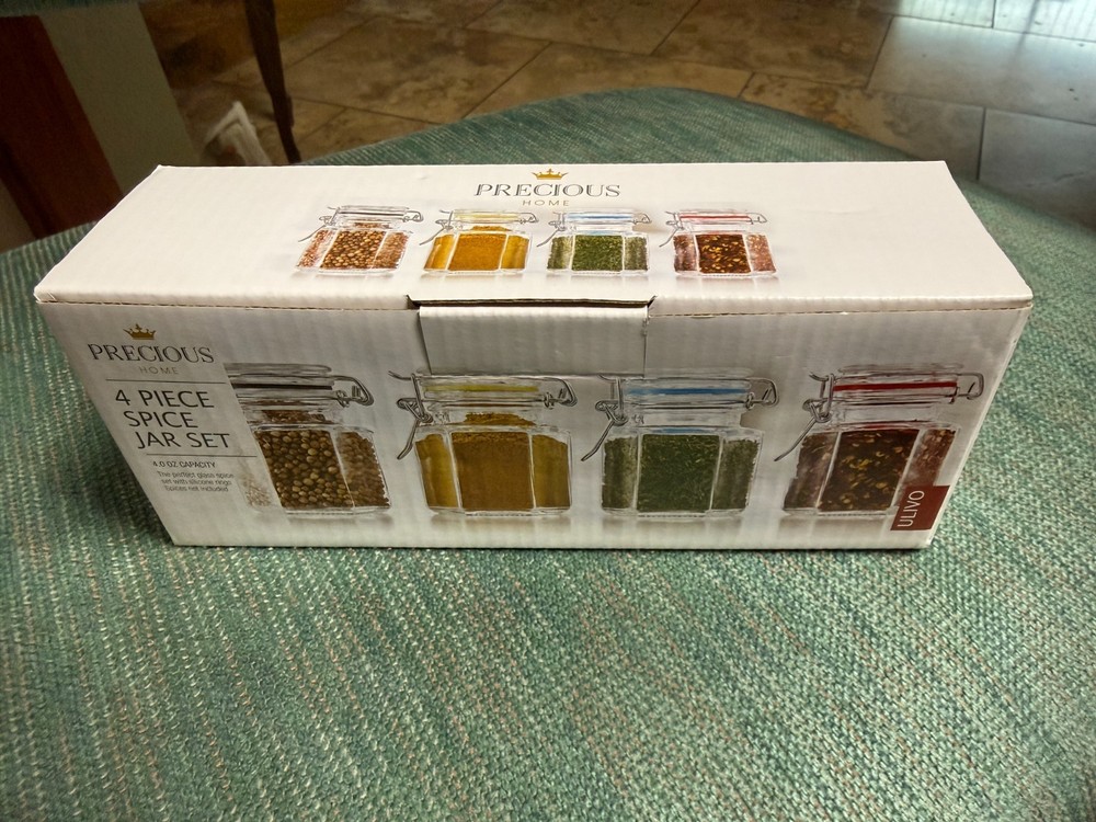 Precious Home 4 Piece spice jars New