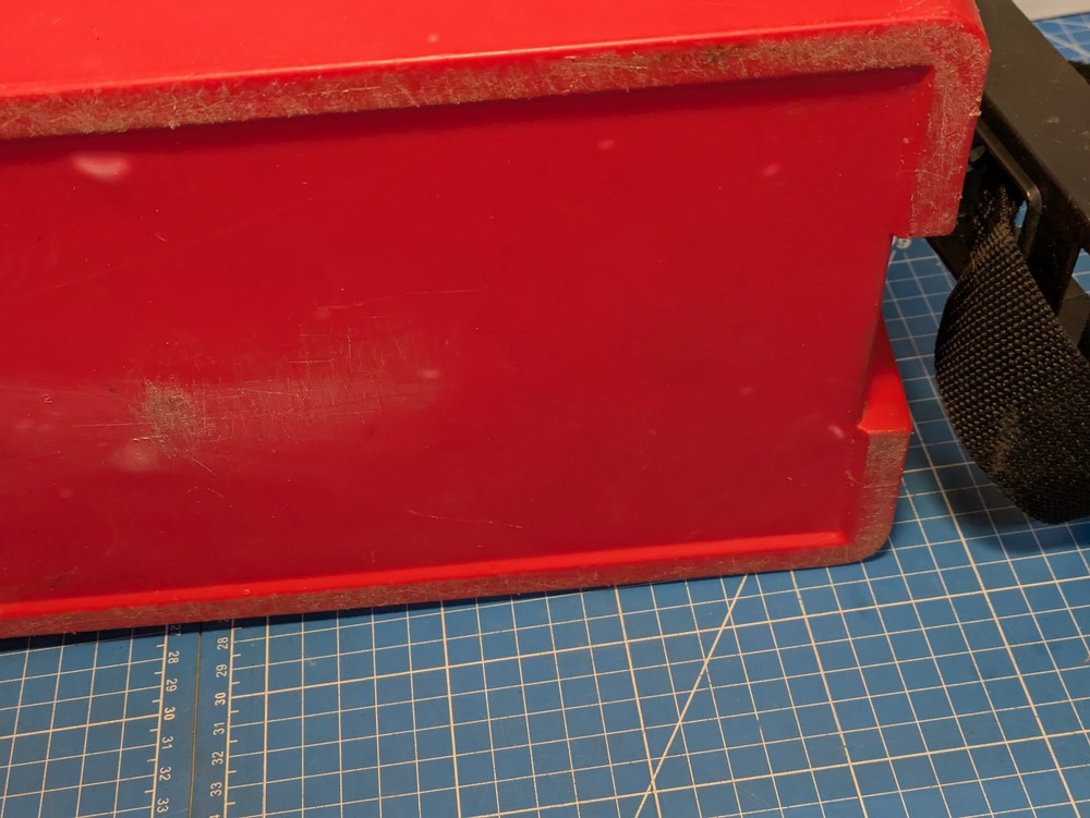 Snap On Tools 2 Tray Poly Toolbox KRW200R, Red & Black, With Removable Strap