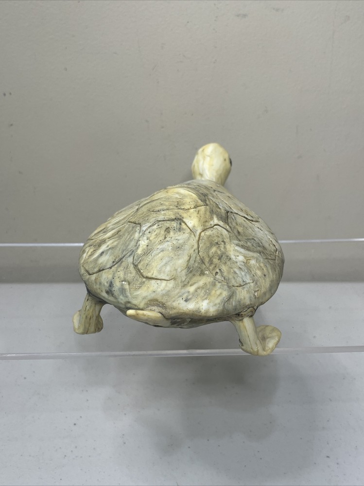 Handmade Pottery Turtle Figure Marbled Color