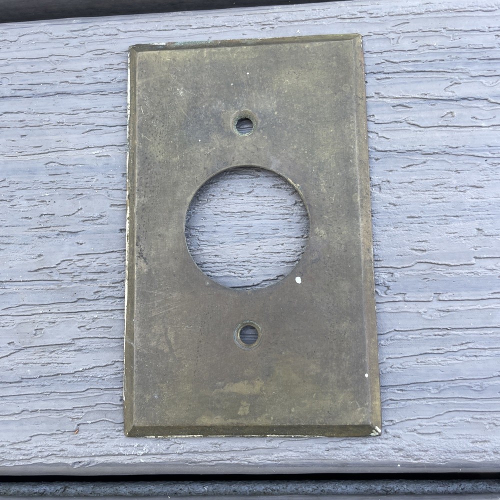 Vintage Brass Electrical Wall Plate