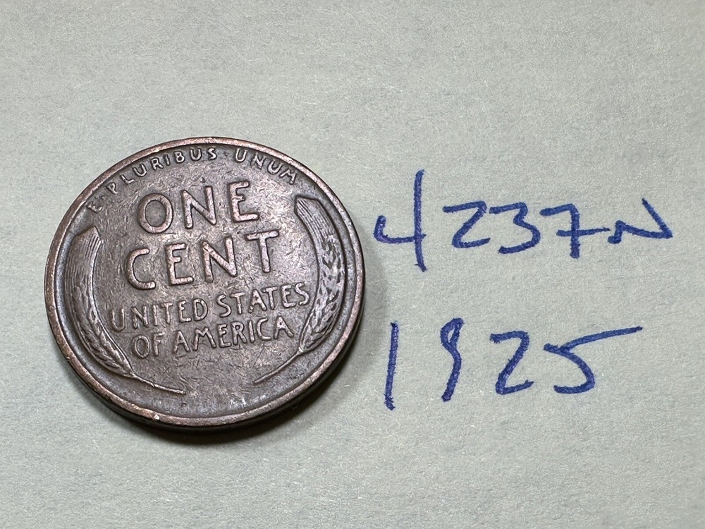 1925 1C BN Lincoln Cent WHEAT PENNY 4237N