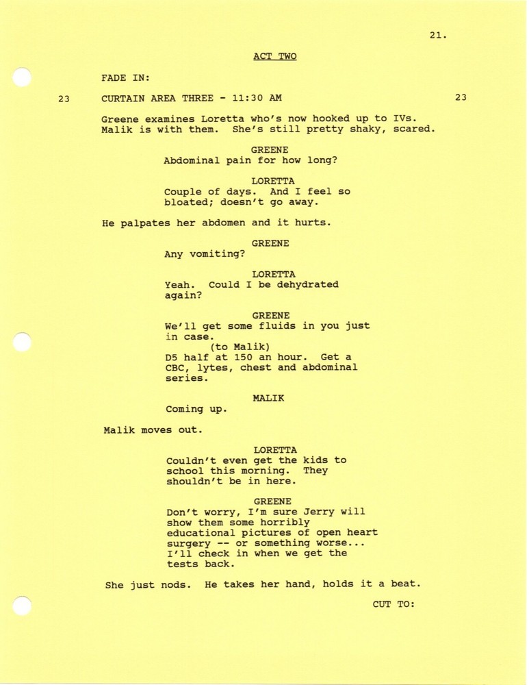 *ER - TAKE THESE BROKEN WINGS (1996) Revised First Draft Script DTD 03/20/96