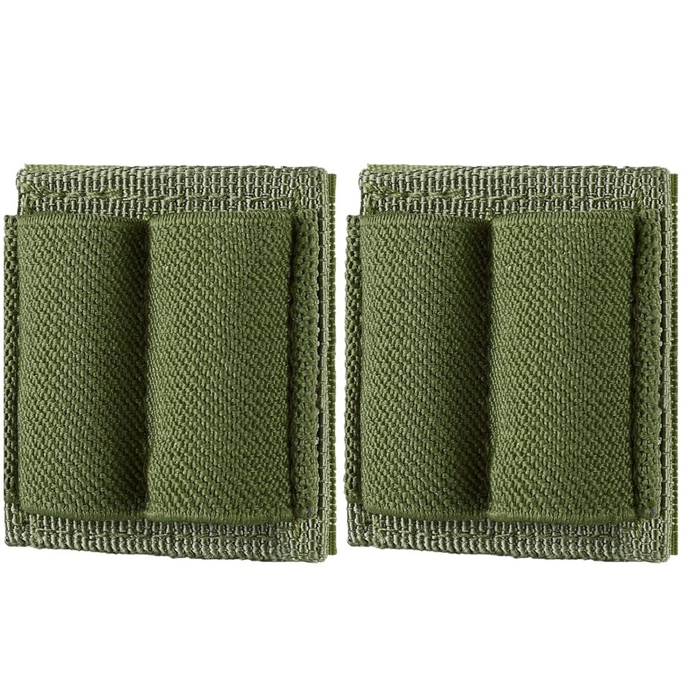 2X Tactical Patch 2 Round Ammo Holder Adhesive Cartridges Hook Loop Bullet Pouch