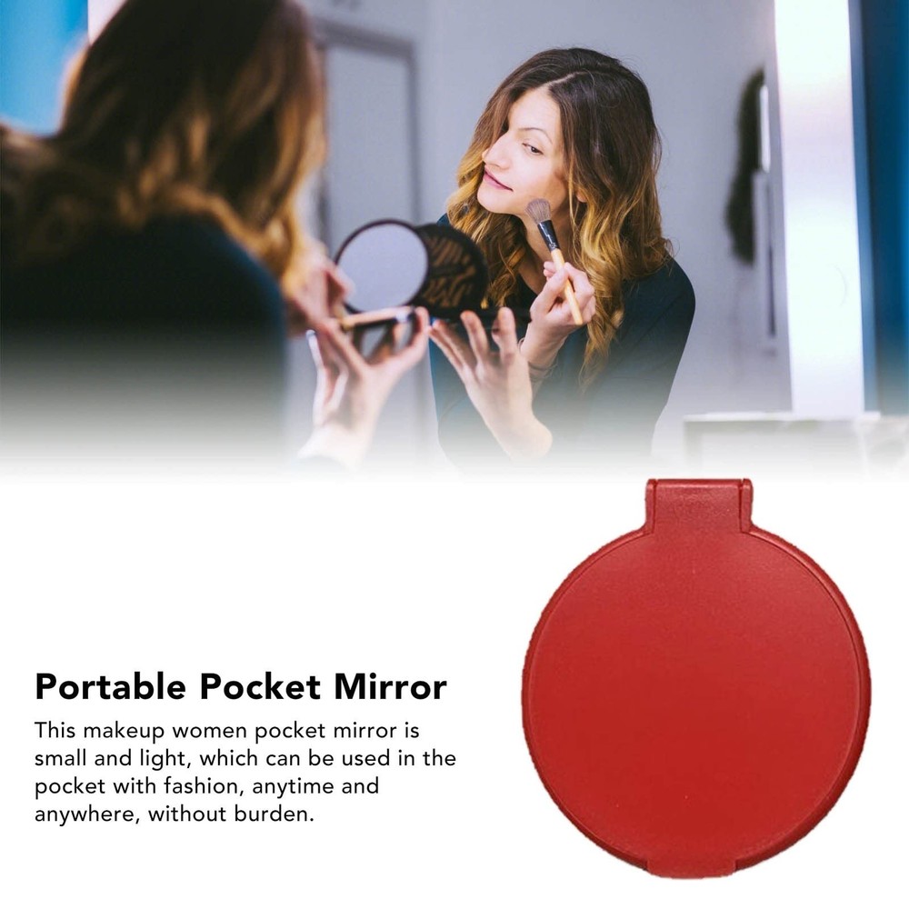 Fdit Single Sided Folding Circular Mirror, Lightweight Compact Cosmetic Pocke...