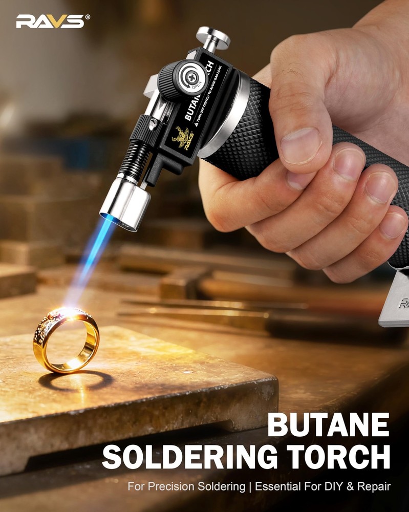 Butane Torch Lighter, DUAL Flame Mode Kitchen Torch, Refillable Cooking Torch...