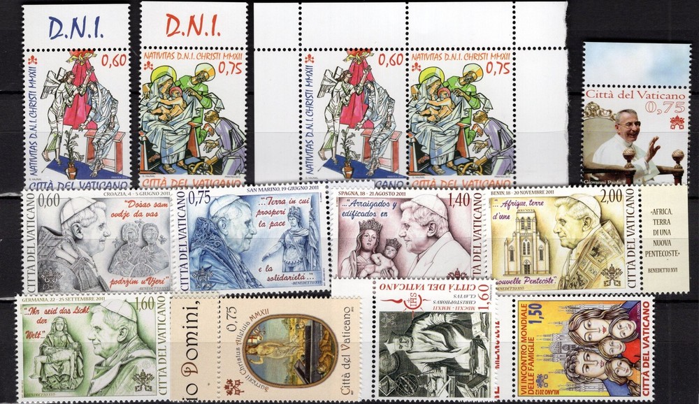2012 Vaticano annata Cpl MNH