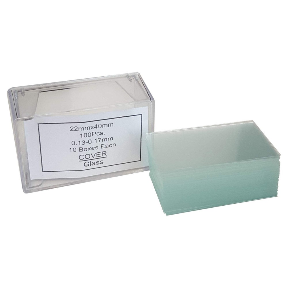 Microscope Cover Slips, #1 Thickness, 22 x 40 mm, Case of 100