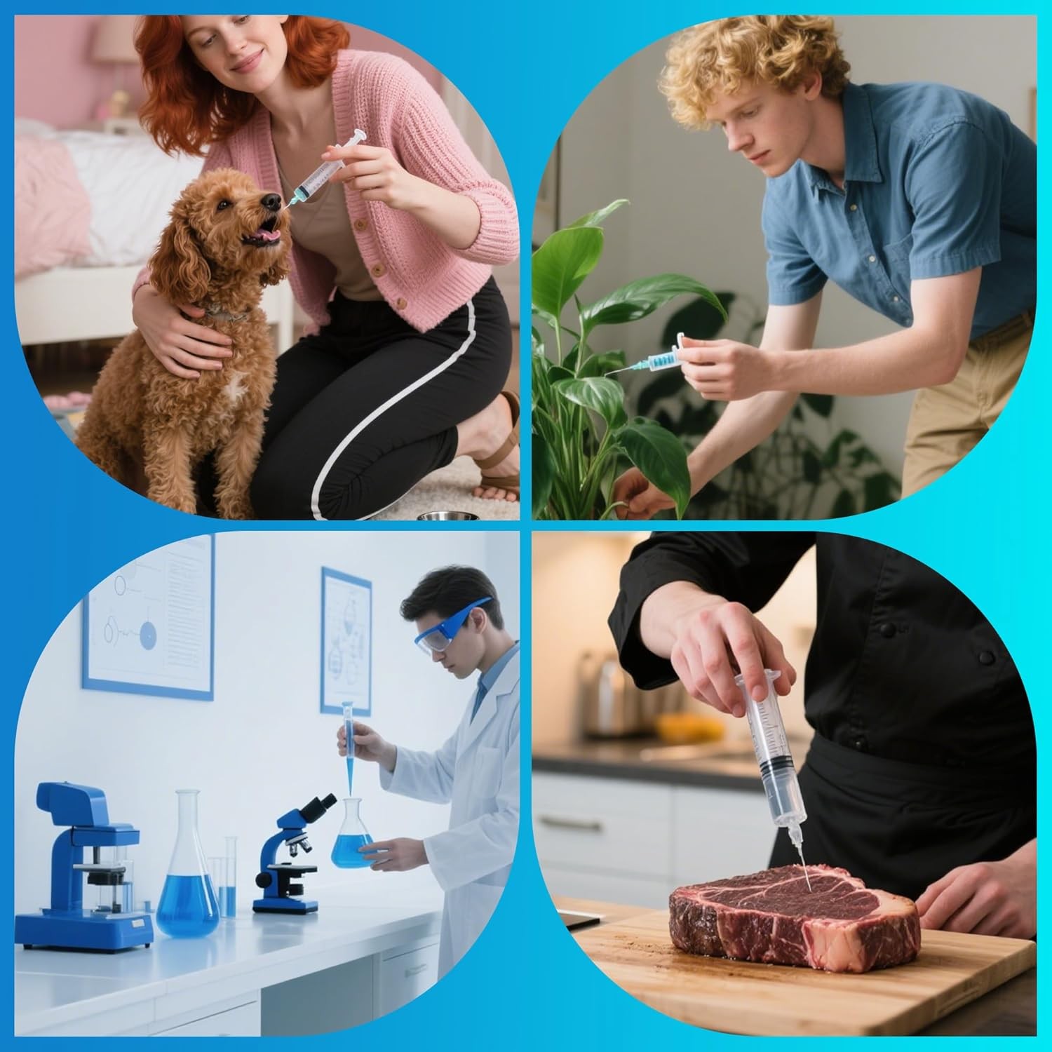 25 Gauge 1/2 inch Needle with Cap Luer Lock Industrial Accessories 25G-13MM