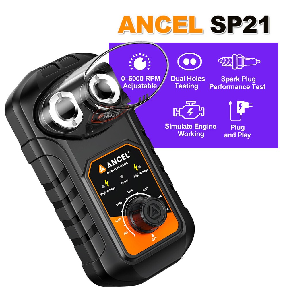 ANCEL SP21 Spark Plug Tester Auto Ignition System Tester Diagnostic Test Tool
