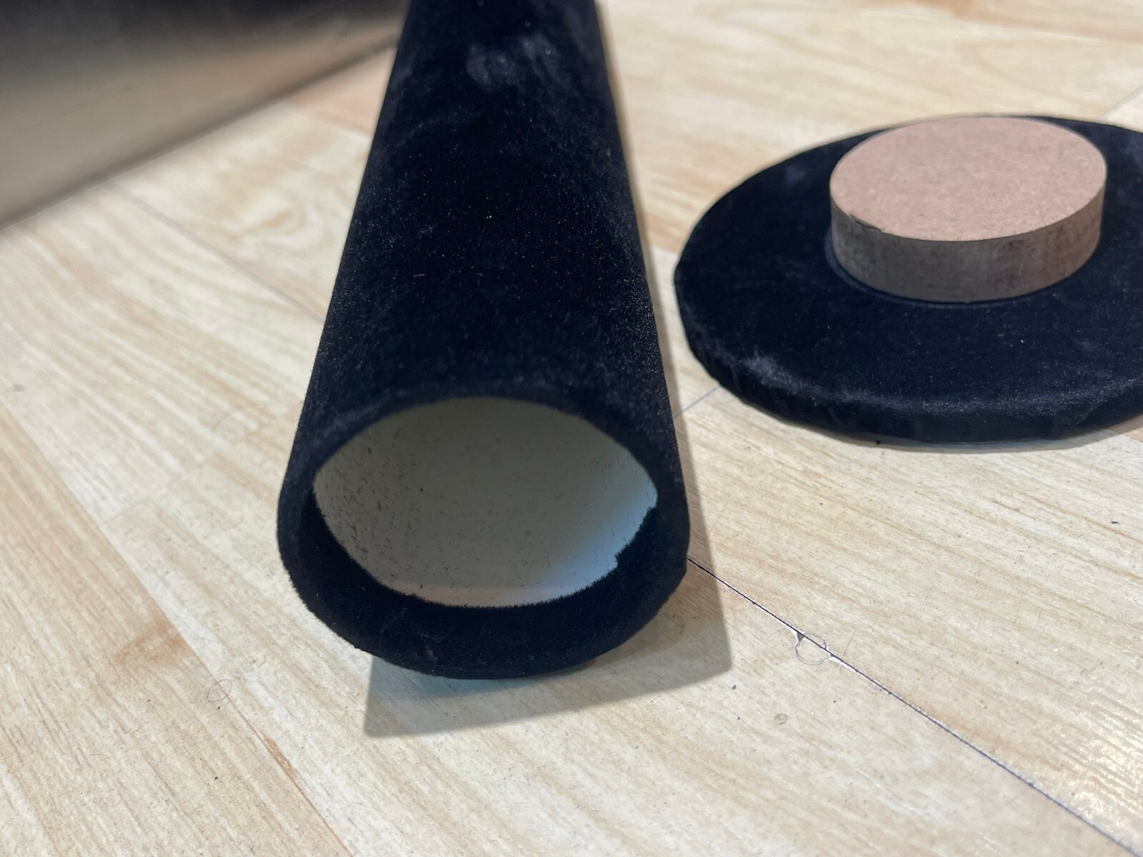 Dozen Black bracelet display stand. Two pieces. Velvet fabric. Wholesale Jewelry