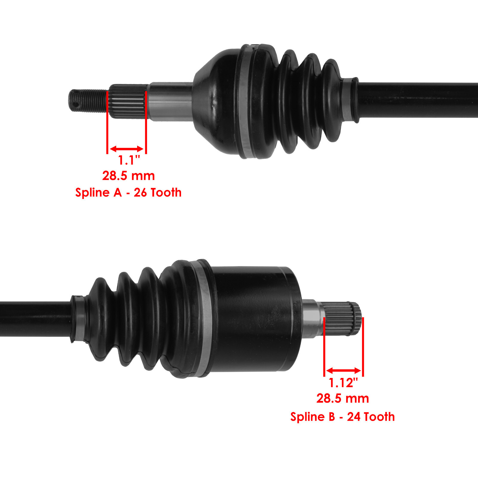 Front Rear Left Right Axles for Can-Am Outlander Max 400 4X4 HO 2008-2015
