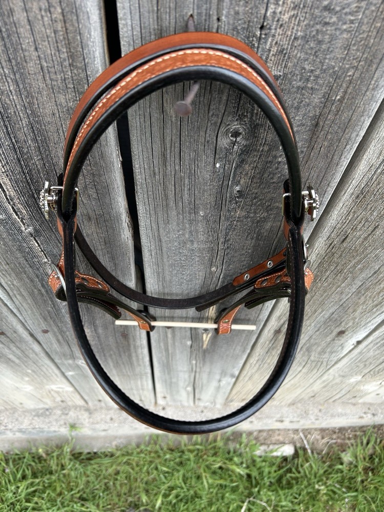 Floral Browband Headstall - Handmade