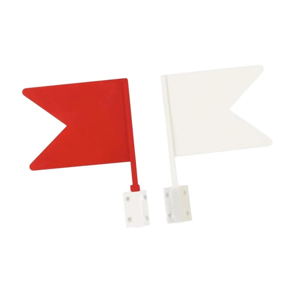 2Pcs Direction Flags, Red White Playing Field Flags Longeing Equipment Obstacle