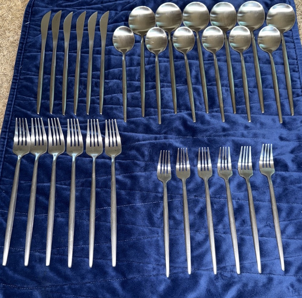 30pcs Modern Dinnerware Set Stainless Steel Cutlery Tableware Set Flatware Set