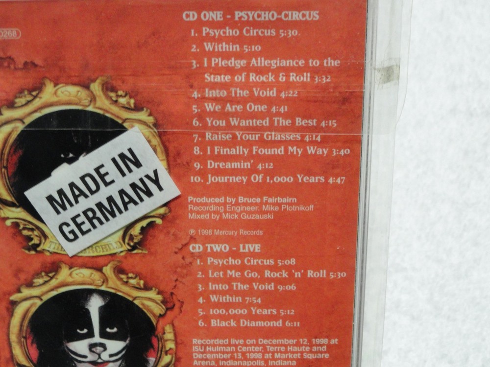 KISS Psycho Circus 2-Limited Edition w/Lenticular Case German Import CD