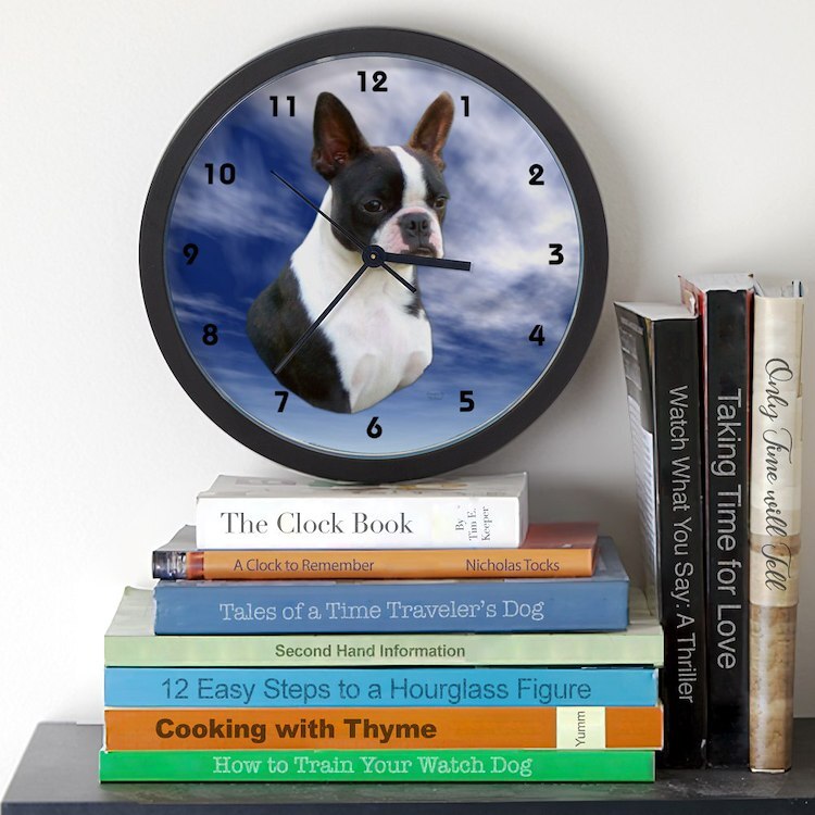 CafePress Designs By Eclipse Boston Terrier Wall Clock (70521352)