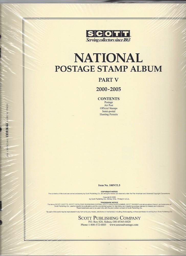 Scott National US Page Set Part V 2000-2005 100NTL5