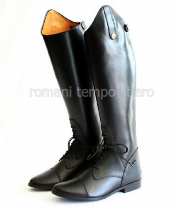 Leather Zip Back Riding Boots