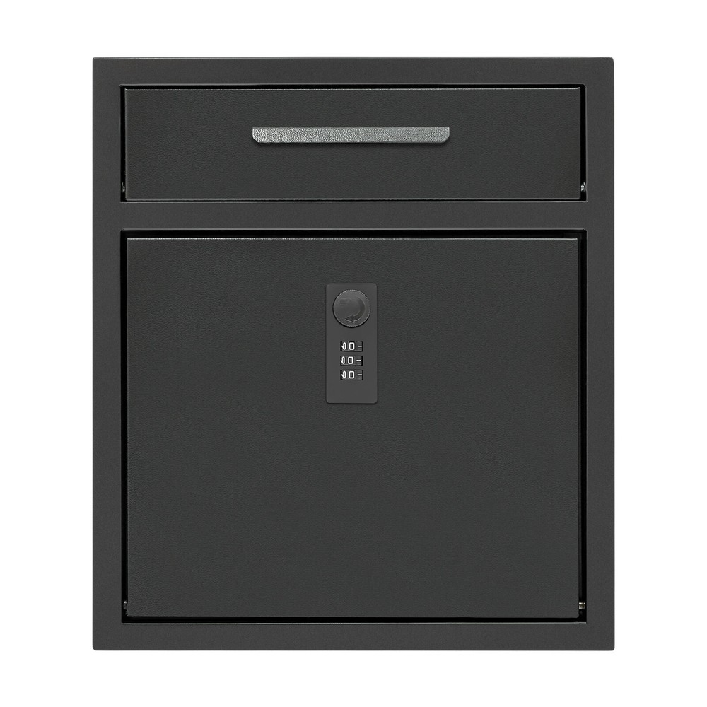 Wall-Mounted Mailbox With Combination Lock for Secure Mail Storage