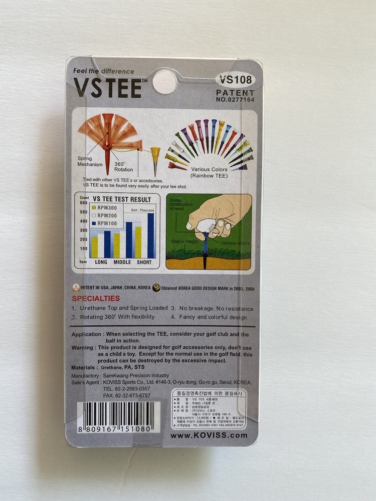 KOVISS Flexible Original Pro Spring VS Golf Tees