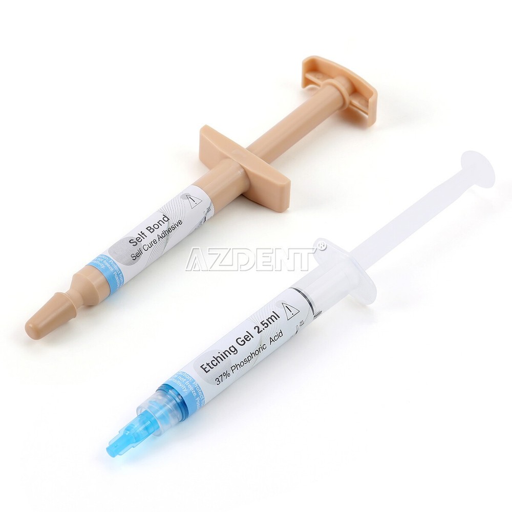 Dental Orthodontic Brackets Light Cure Bonding Adhesive Etch Gel Bonding System