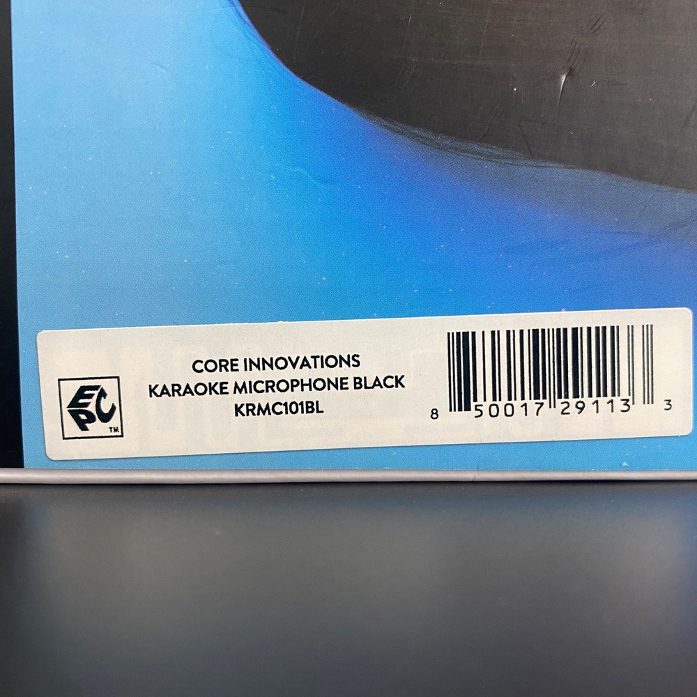 Core Innovations Karaoke Microphone Black Bluetooth Wireless Mic KRMC101BL