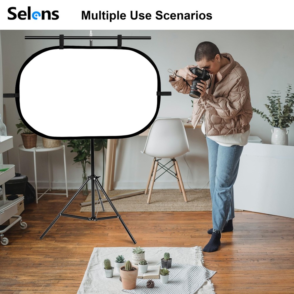 23.6x35.4in/60x90cm Oval Light Reflector Diffuser, Collapsible Soft Light Dif...