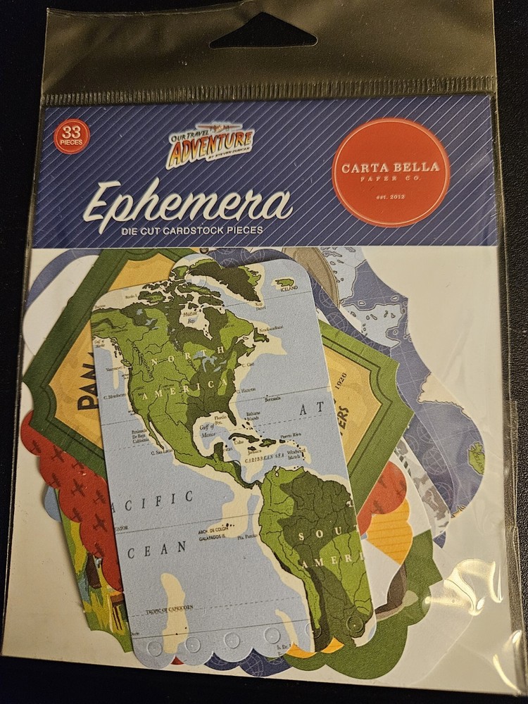 Echo Park ~Travel Adventure~ Die Cuts Ephemera 33-pc Pack
