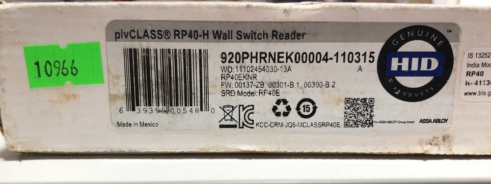 HID 920PHRNEK00004-110315 Reader