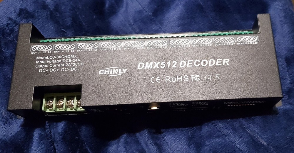 AMKI - DMX 512 LED Decoder Controller for RGB Tape Strip Light Dimmer Driver...