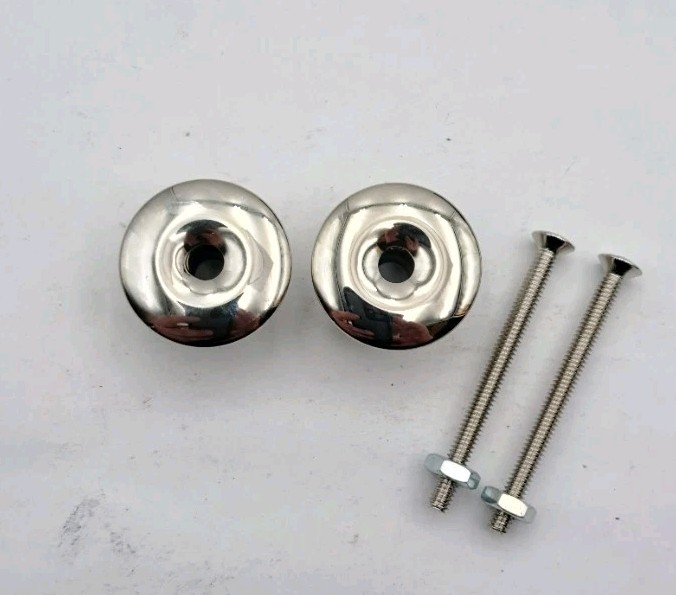Reproduction Hoosier Cabinet Knobs Nickel Plated Drawer Door Pulls Hardware Pair