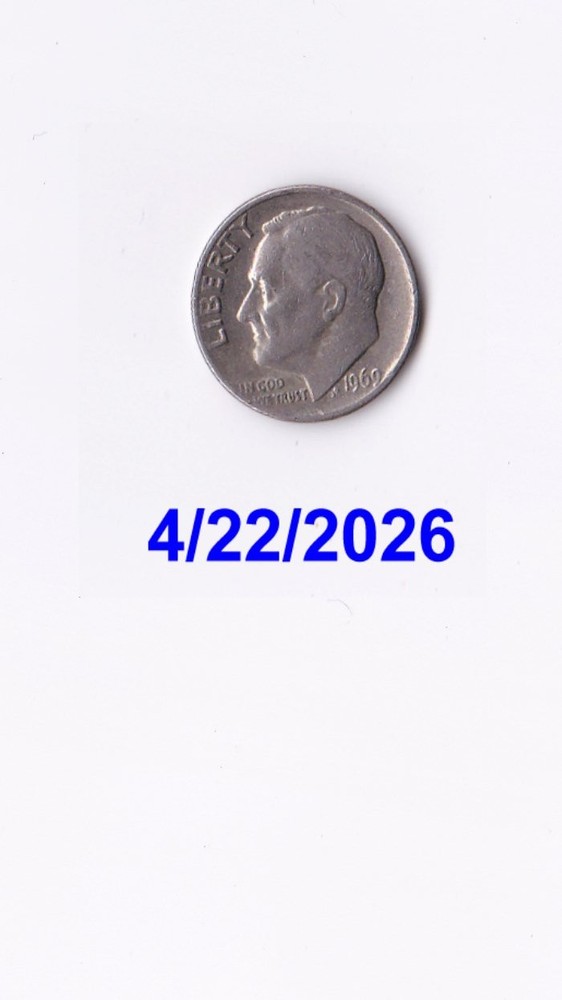 1969P ROOSEVELT DIME SEMI-KEY!Circulated!