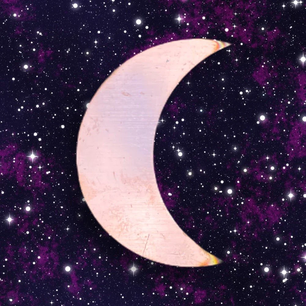 1.5" Raw Copper Crescent Blank- 10/pack 16oz Copper