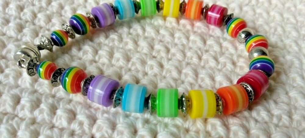 Bracelet / Rainbow Beaded Bracelet / Great Gift