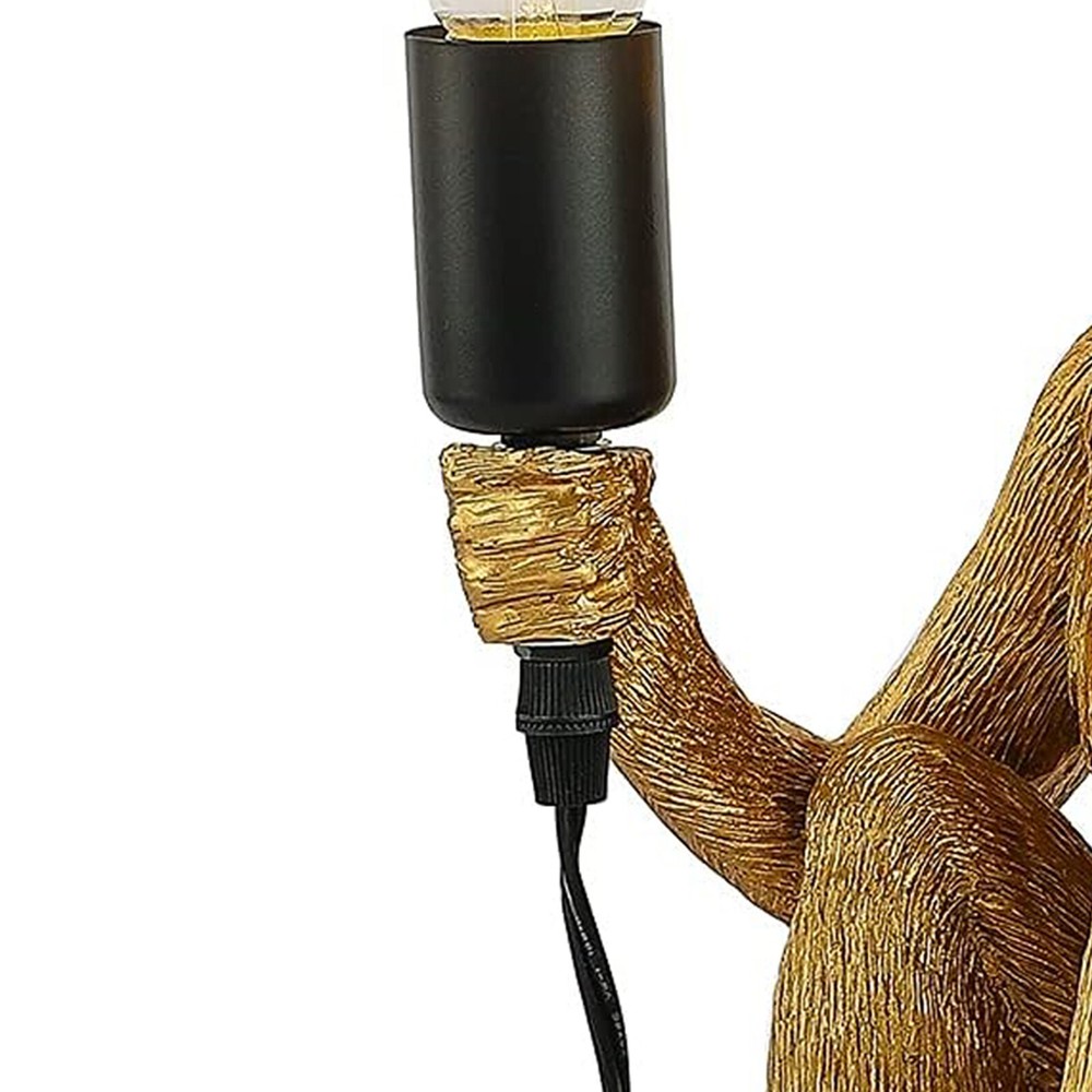 Gold Monkey Table Lamp Sitting Monkey Light Bedroom Monkey Table Light Gift
