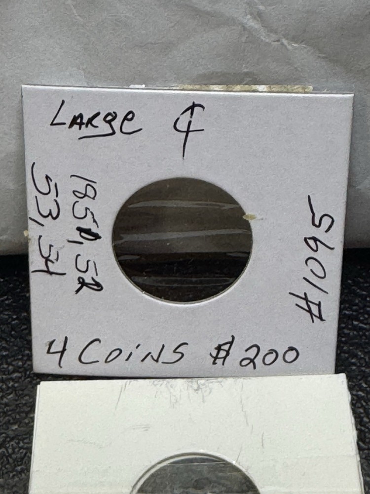 Us Large Cent Lot 1851,52,53,54