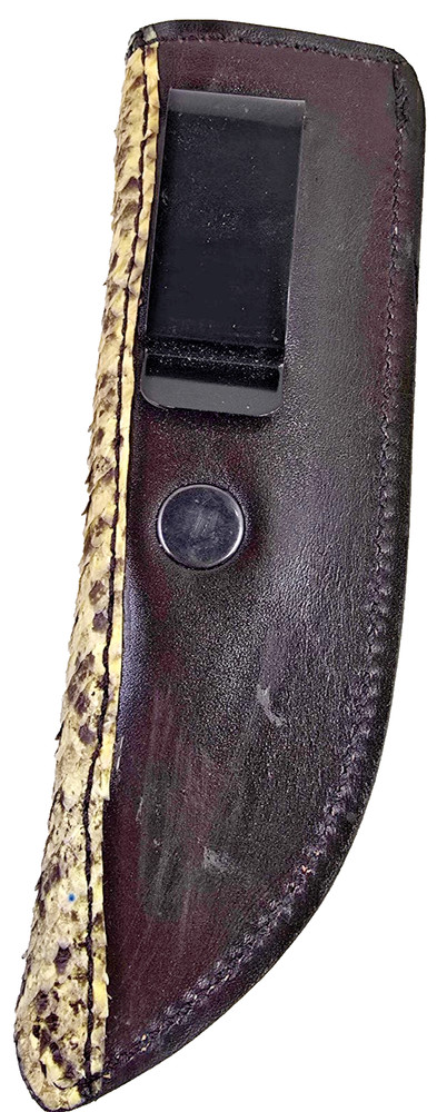 ESEE 3 Burmese Python Skin Sheath handmade custom leather bushcraft sheath RC 3