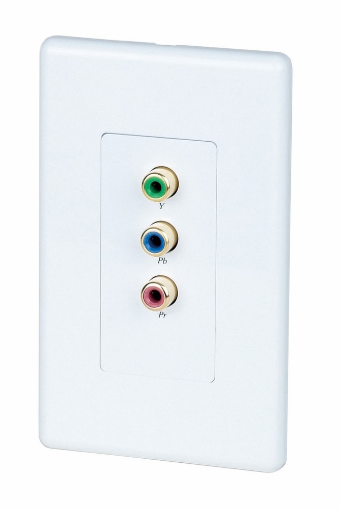 Component Video Extender Over Single Cat5/6 Cable Wall Plate Set YW01
